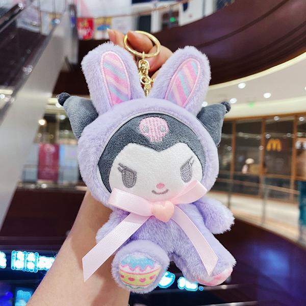 Söpö pieni nukke, pari laukku riipus, pehmolelu nukke avaimenperä, nukke riipus Plush Rabbit Collection - Kuromi