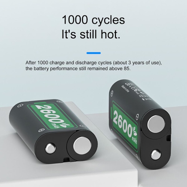 2 x 2600mAh Laddningsbara Batterier för Xbox Series X/S/Xbox One S/X Kontroller Batteri för Xbox One + USB Batteriladdare