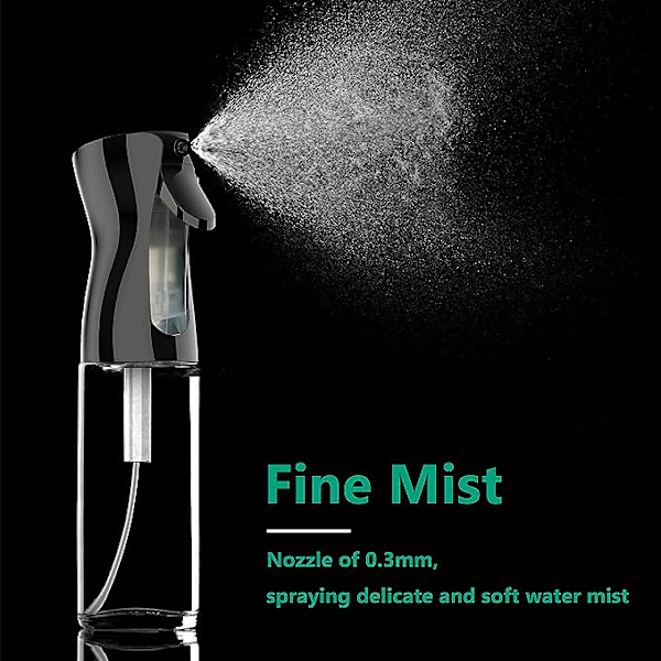 Hårsprayflaska, 200 ml kontinuerlig vattendimma sprayflaska tom fin dimma frisörsalong sprayflaska för lockigt hårstyling, växter, husdjur, H