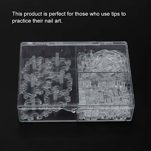 Falske negle tips øvelse stand holder base neglekunst træning display manicure værktøj