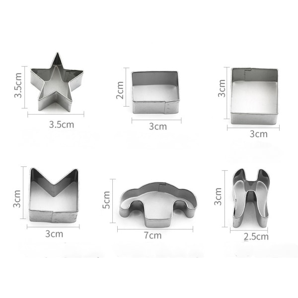 18-delade pepparkakshusskärare, 3D - set, form i rostfritt stål
