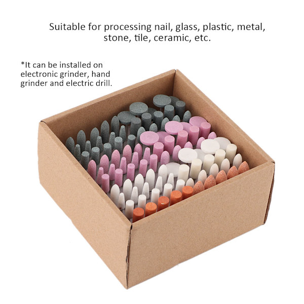100 st professionella nagelborr set manikyr pedikyr nagelpolering tillbehör