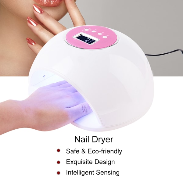 72W Dobbelt Lyskilde UV LED Lampe Negle Tørrer Automatisk Timer Fototerapi Maskine Manicure Værktøj