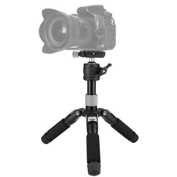K521 Mini Bærbart Udtrækkeligt Bordstativ til DSLR Spejlløst Kamera Grå