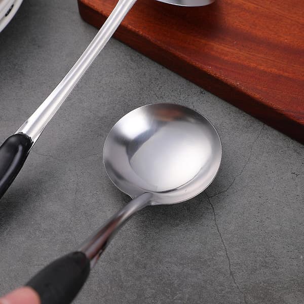 Rustfrit stålsuppeøse - Holdbar rustfri suppeøse med ergonomisk håndtag - Suppe serveringsskeer øser