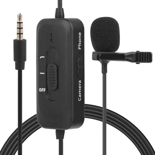 For OSMO ACTION kamera lade lydadapter 8m kabel Lavalier kondensatormikrofon
