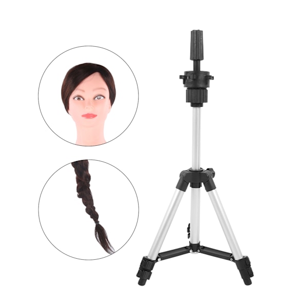 Tripod Perukhuvud Formhållare Stativfäste Aluminiumlegering Falskt Huvud Form StativSilver