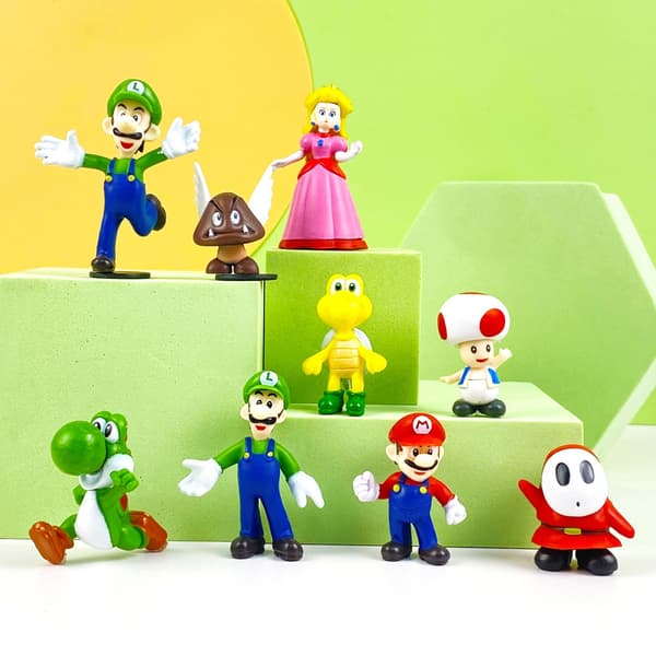 18 Super Mary Blind Box Håndlagde Mario Spillleker, Dukker, Vridde Egg, Bilkakepynt