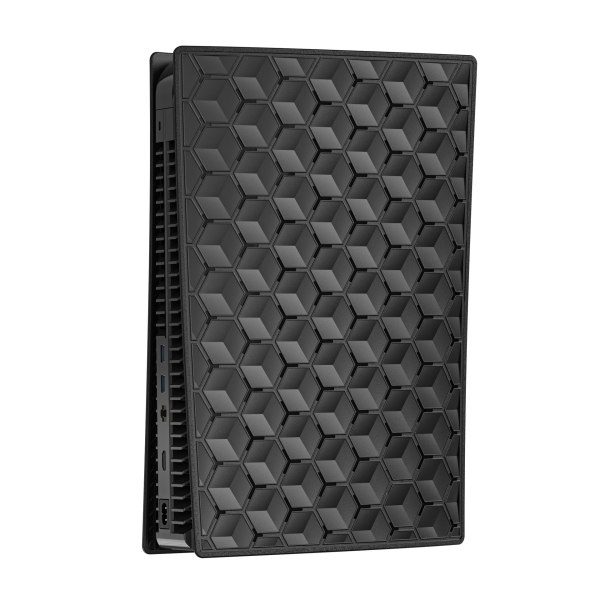 PS5 Faceplate Cover Case Skin til PS5 Konsol, PS5 Sorte Sideplader Skal til Playstation 5 Disk Edition