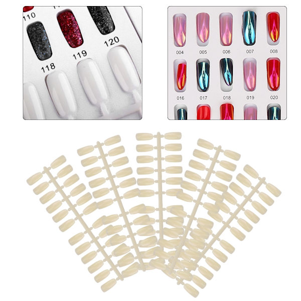 Professionel 120 farver neglekunst farvekort neglelak gel farve display bog manicure værktøj 02#