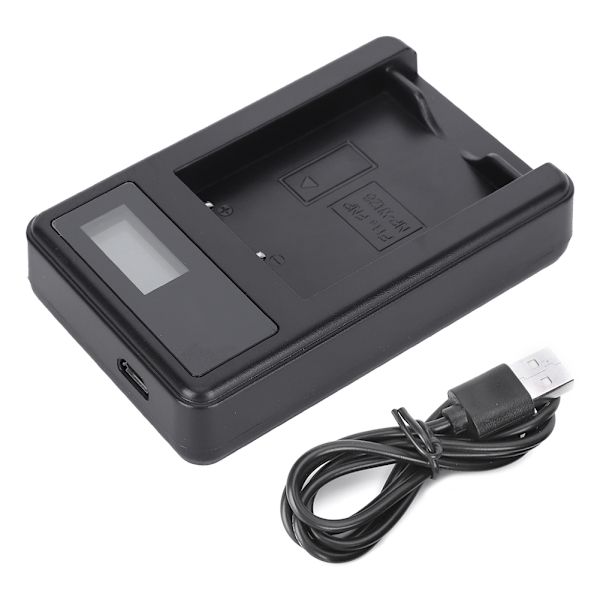 SEIVI Spegelreflexkamera Batteri Enstaka Laddare med LCD-skärm USB-skrivbordsladdare för Fuji NP W126 X Pro1 X PRO2 X A1 X A2 X T1