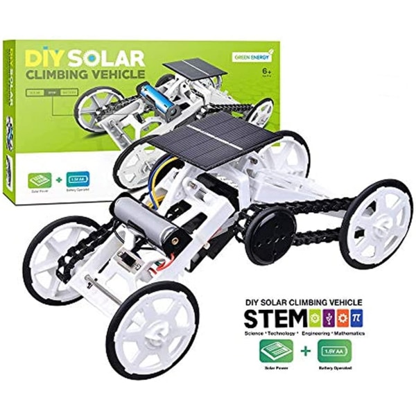 Kids DIY Car Toys Stem 4wd Motor Climbing Vehicles Electric Solar Science DIY Car Toys 4wd Mechanical Construction Truck Toy Kit Suitable for 6-12 Y