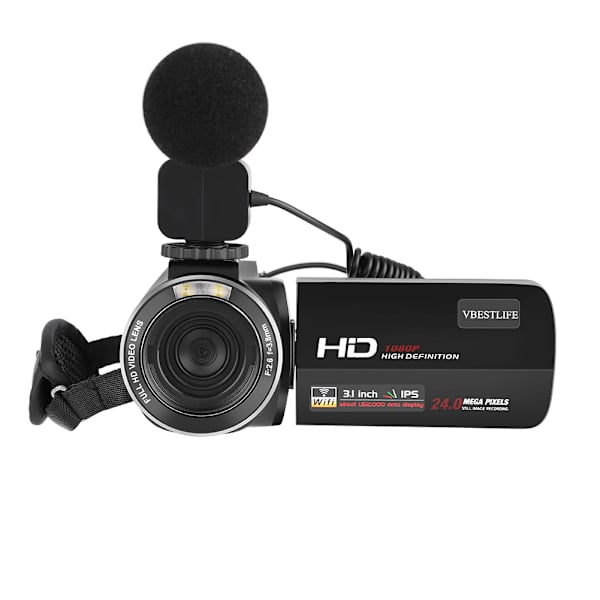 VBESTLIFE HDV Z20 3,0 tum IPS-skärm WIFI 16x digital zoom 1080P DV digitalkamera