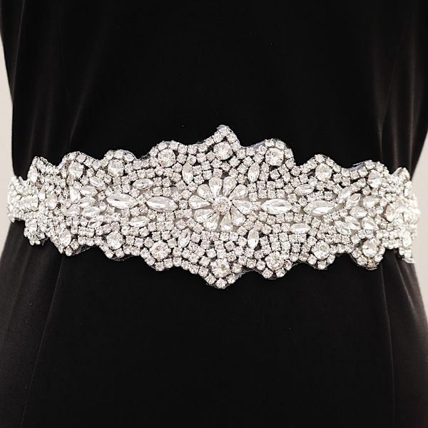 Bröllopsbälte Inlagt Rhinestone Midjekedja, Brudtärnsbälte Dam Bröllopsklänningstillbehör