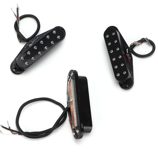 Elektrisk guitar pickup sæt 12 pletter til hals midterbro udskiftning tilbehør sort