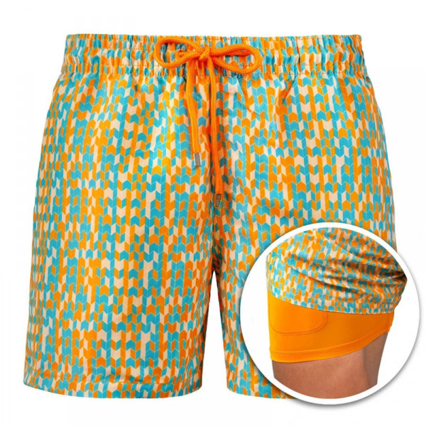Badbyxor för män Simshorts Board Shorts Quick Dry Beach Shorts-DK6023