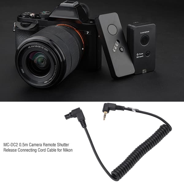 RS-80N3 C3 udløserkabel til Canon EOS 5D3 5D2 7D 50D 40D (2.5mm-C3)