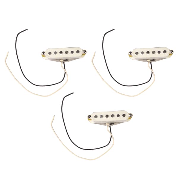 3 st ljusgula single coil elektriska gitarr pickup med skruvmagnet elektrisk gitarr pickup elektronik 52mm
