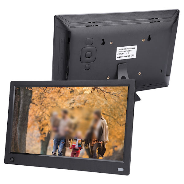 11,6\" HD Multifunktionell Digital Fotoram Albumspelare Rörelsesensor -240V (svart,)
