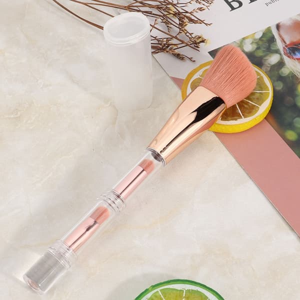 ZOREYA Super Soft 4-i-1 bærbar makeup børste multifunktionel kosmetisk børste