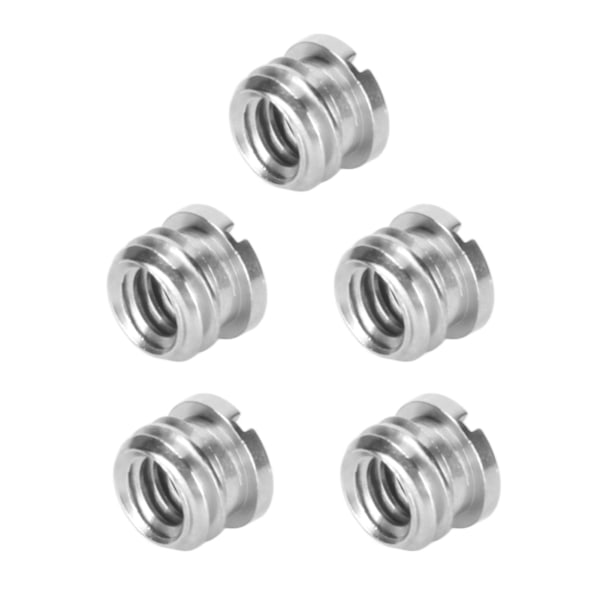 5 st 1/4 tum hona till 3/8 tum hane konvertera skruvadapter koppar för DSLR SLR kamera monopod stativ