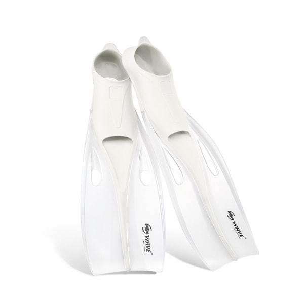 Professionelle voksen fridykning snorkel finner unisex svømmefinner dykning gear finner (hvid)M