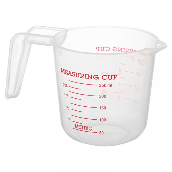 Kök dedikerad 250 ml mätkopp, Oz/kopp multi skala precision PP plast mätkopp, bakning och matlagning mätkopp.(10PCS)