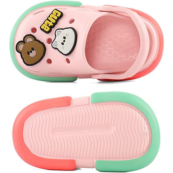 Barn Trädgård Clogs Söta Sommar Slip-On Mules Sandaler för Pojkar Flickor Inomhus Utomhus Strand Promenad Tofflor