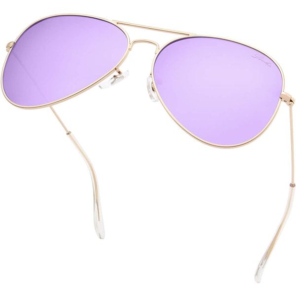 Klassinen Polarisoivat Aviator-Aurinkolasit UV-Peilipinnoitetut Linssit Metalli Retro Varjot
