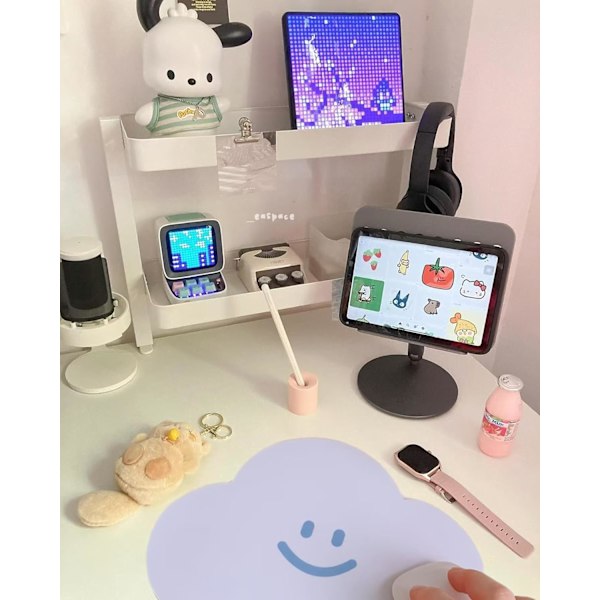 Hiirimatto 2 kpl, Suuri Söpö Pilvi Tietokoneen Hiirimatto Liukumattomalla Kumipohjalla, Vedenpitävä PVC Hiirimatto, Epäsäännöllisen Muotoinen Kawaii Hauska