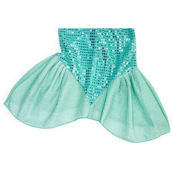 KumSoomliy Udklædningskostumer Havfrue Børn Piger Prinsesse Ariel Fancy Udklædning Langærmet Halloween Cosplay Ferie Jul Bir 120CM