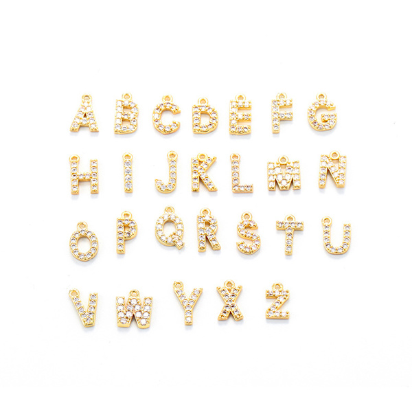 Guld A-Z 26 Initial Kristallhänge Kedja Choker Halsband för Kvinnor Dam Flicka
