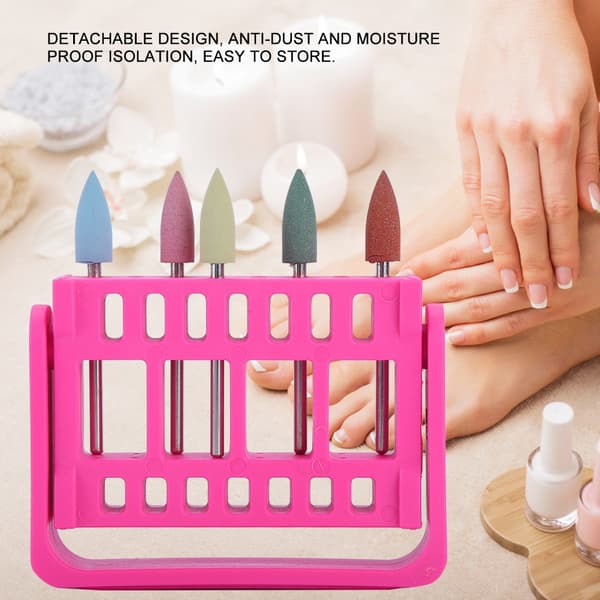 16 hullers manicure bore bits holder container display case negle slibning hoved opbevaringsboks 2#