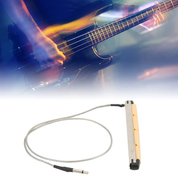 Under Saddle Transducer Piezoelektrisk Pickup Erstatning til 4 Strenge Akustisk Basguitar