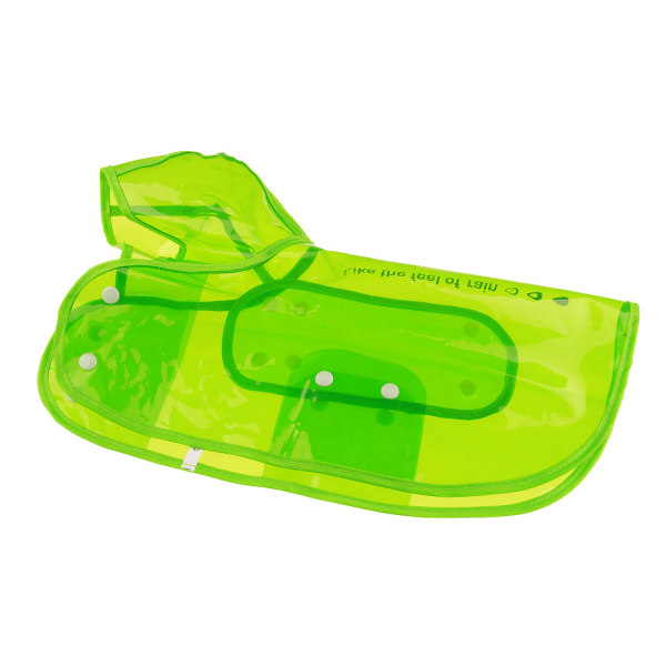 Regnkappa för husdjur, återanvändbar regnkappa för valp i plast, Transparent Regnkläder för hundar för husdjur (Grön M)