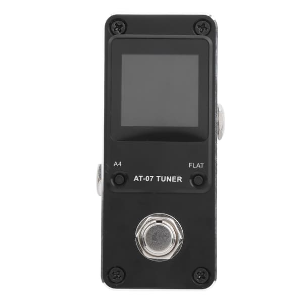 Aroma Elektrisk Gitarr Pedal Tuner Bas 430‑450Hz True Bypass Switch Aluminiumlegering AT‑07