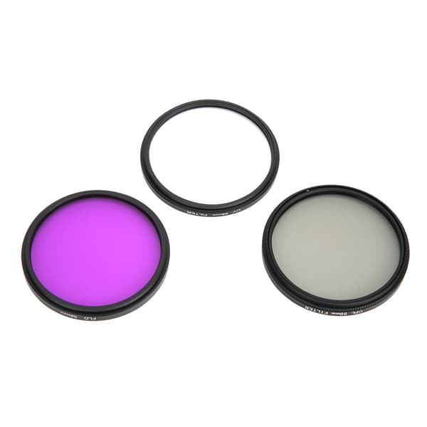 58mm Optisk Glas Linsefilter Sæt UV CPL FLD med Opbevaringstaske til DSLR Kamera
