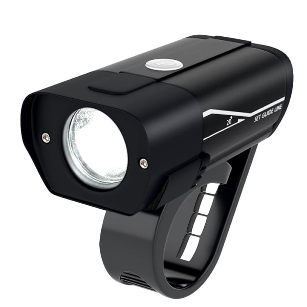 USB uppladdningsbar vattentät cykelstrålkastare, lämplig för nattcykling på mountainbike - strålkastare (enkelpack)