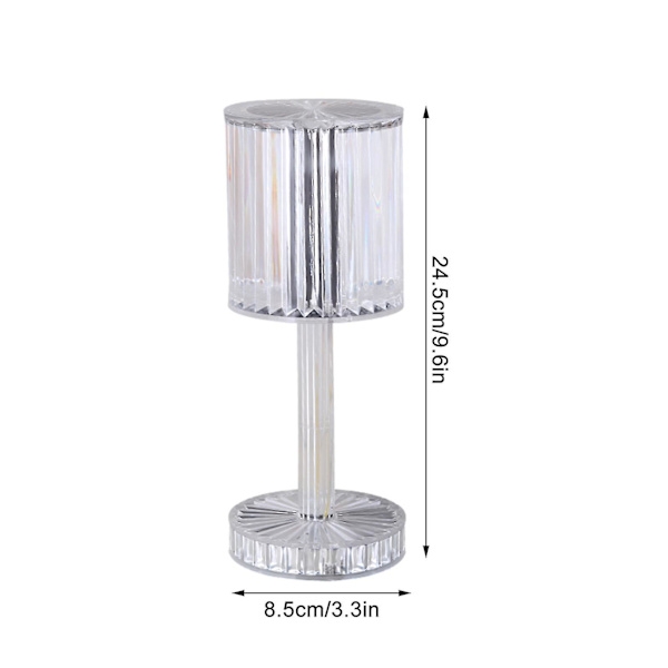 Gatsby Crystal Bordslampe Akryl Klar Dekorasjon Krystall Nattlys