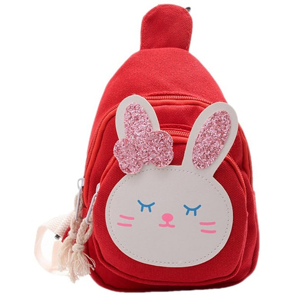 Hiflyer axelväska axelväska bröstväska, liten ryggsäck liten axelväska, Kawaii ryggsäck Kawaii ryggsäck axelväska (röd)