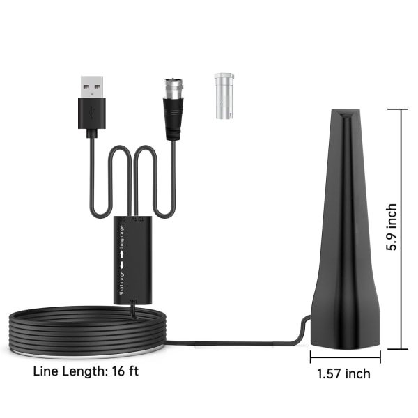 Choise Digital TV-antenne 300 miles rekkevidde innendørs 1080P HD-signal forsterket booster for gratis kanaler