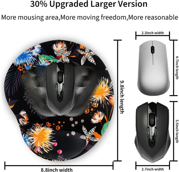 Ergonomisk Musematte med Håndleddstøtte, Søt Musematte med Håndleddstøtte, Komfortabel Musematte for Hjemmekontor, Spill og Arbeid med Datamaskin
