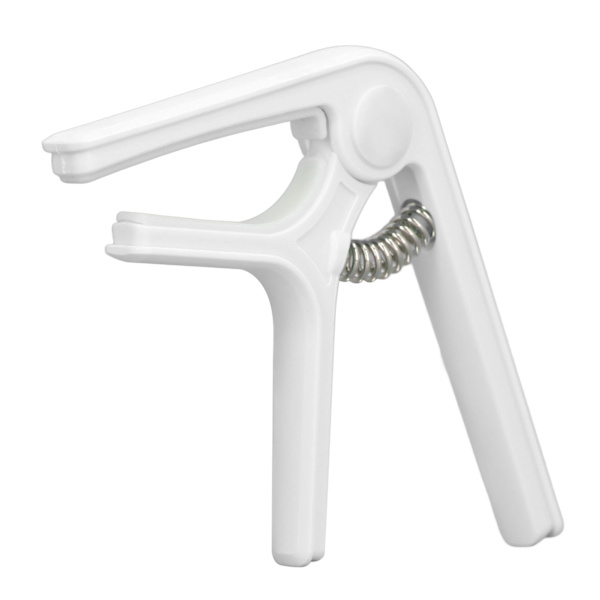 Guitar Capo - Robust ABS-fjeder - Jævnt tryk - Nem betjening - Capo til akustisk guitar, ukulele, bas, banjo, mandolin - Hvid