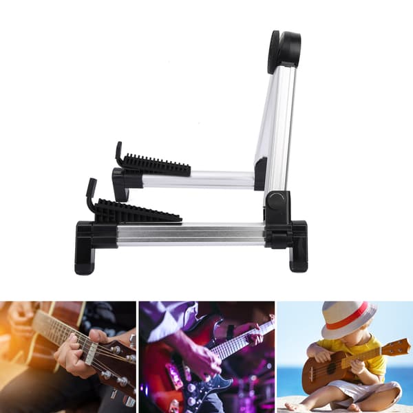 Foldbar A-formet guitarholderstativ til violin, guitar, bas - bærbar