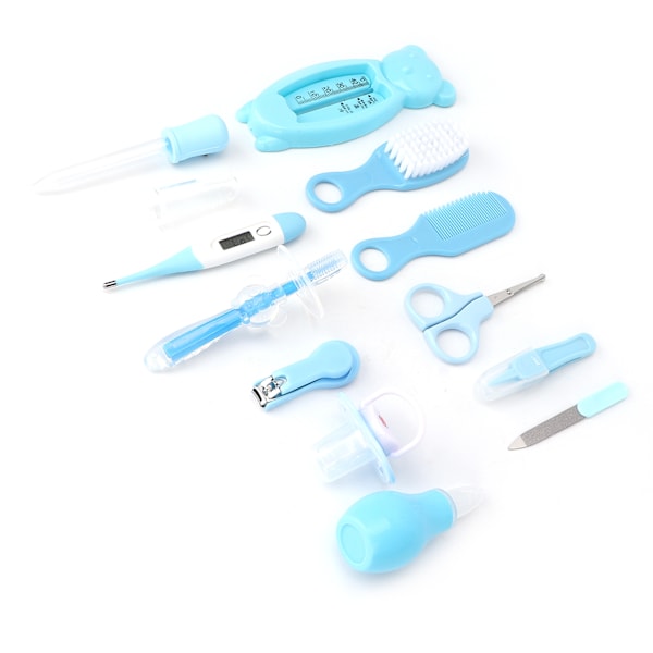 13 stk. Baby Health Care Grooming Kit Negleklipper Termometer Tandbørste Næseaspirator Sæt