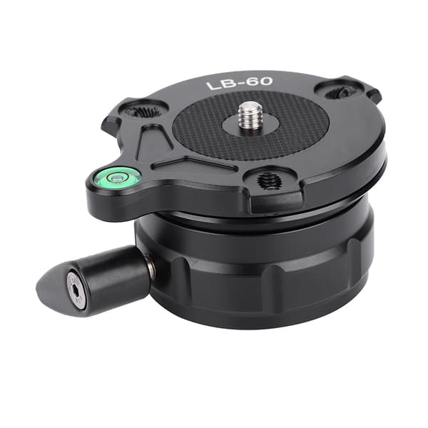 LB-60 Kraftig 12KG 1/4'' & 3/8'' Hurtigutløserplate Boblenivå Stativkulehode