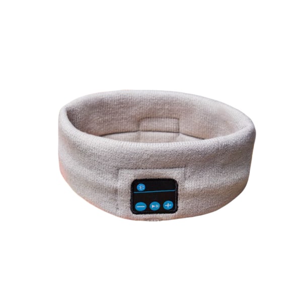 Sömnhörlurar Bluetooth huvudband, justerbara mjuka sömnhörlurar pannband, Långtidsspel Hörlursband ljusgrå