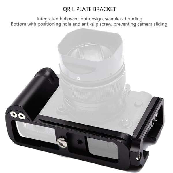 Holdbar Quick Release QR L-formet kamerabeslag Vertikalt Greb til Fuji XT3 Kameraer