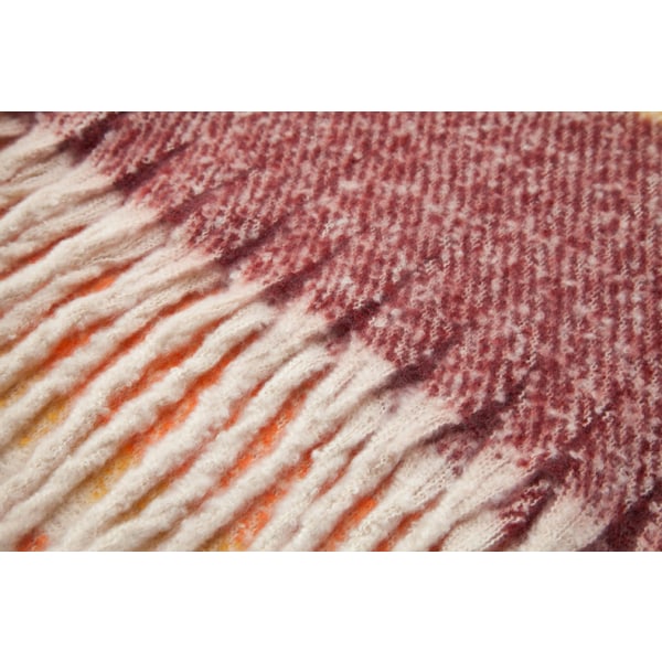 Kvinde Tæppe Chunky Oversized Vinter/Efterår Varm Tørklæde Store Tartan Tørklæder Wrap Sjal（Beige）