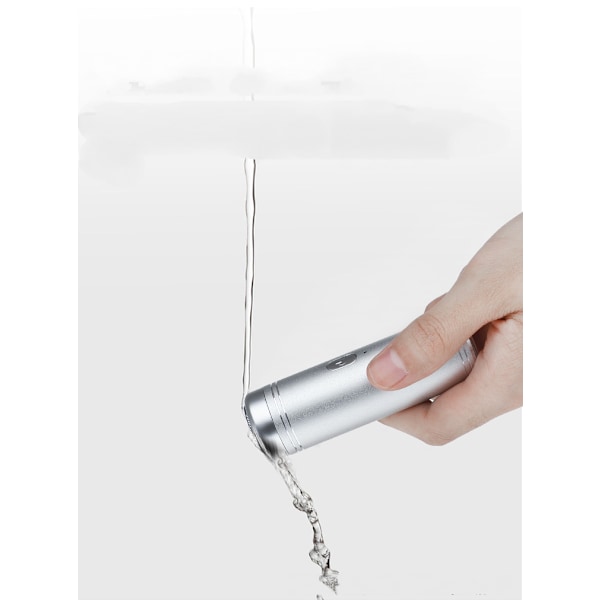 Sähköinen Partakone Langaton, Kannettava Miesten Partakone Matkakone USB-Lataus Pestävä Hiustenleikkuri Parranleikkuri (Hopea)